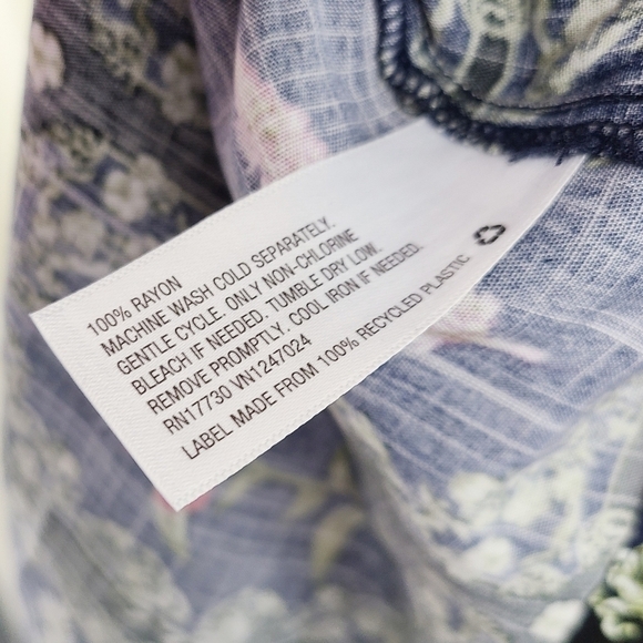 Agua Bendita x Target navy floral tile flutter mini dress size medium - Picture 6 of 6